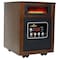 Iliving Infrared Portable Space Heater with Dual Heating System, 1500W, Dark Walnut Wooden Cabinet ILG-918W - alternate 4